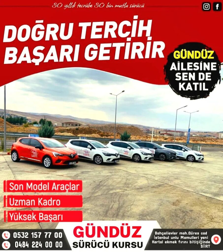 Siirt gündüz sürücü kursu